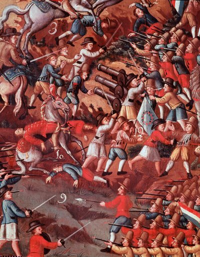 Detail (Ex-Voto, das die Schlacht von Guararapes darstellt) von Brazilian School