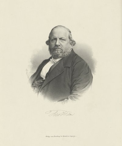 Porträt des Komponisten Ferdinand von Hiller 1811-1885, ca. 1870 von Breitkopf and Härtel