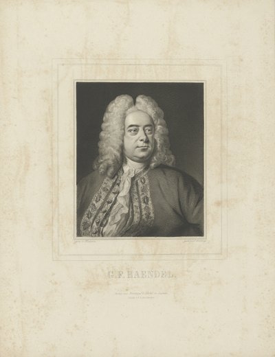 Porträt des Komponisten Georg Friedrich Händel 1685-1759, ca. 1840 von Breitkopf and Härtel