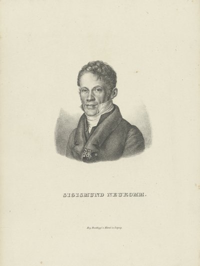Porträt des Pianisten und Komponisten Sigismund von Neukomm 1778-1858, ca. 1830 von Breitkopf and Härtel