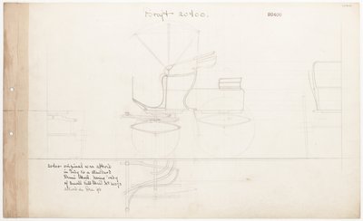 Arbeitszeichnung für Demi-Mail Phaeton, Nr. 20400 von Brewster and Co.