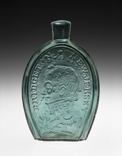 Figurierte Flasche von Bridgeton Glass Works