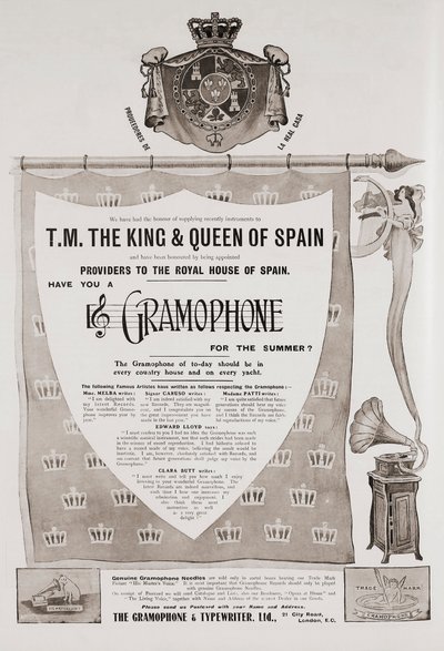 Werbung für The Gramophone Company von British School