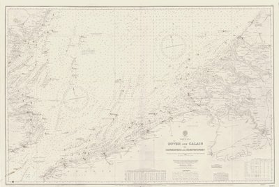 Karte des Gebiets von Dover und Calais bis Orfordness von British School