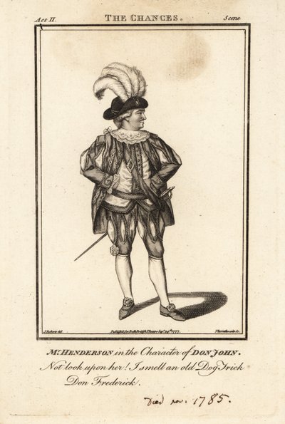 Mr. Henderson in der Rolle von Don John in The Chances von British School