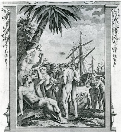 Das erste Treffen von Christoph Kolumbus mit den Ureinwohnern Amerikas von British School