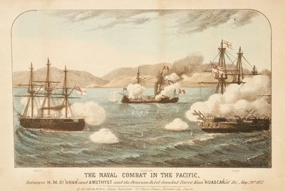 Das Seegefecht im Pazifik zwischen HMS 
