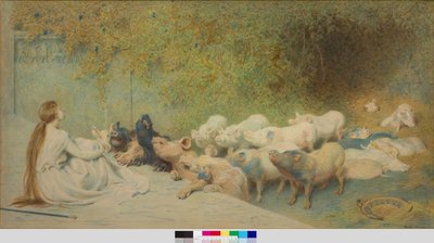Circe und die Freunde des Odysseus von Briton Riviere