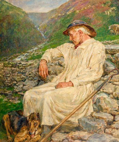 Michael und der unvollendete Schafstall von Briton Riviere