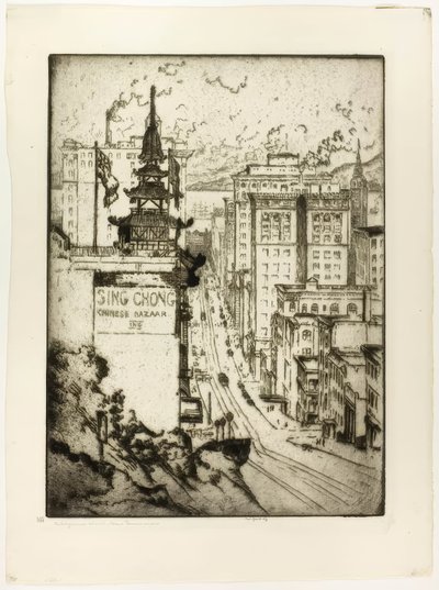 California Street, San Francisco von Bror Julius Olsson Nordfeldt