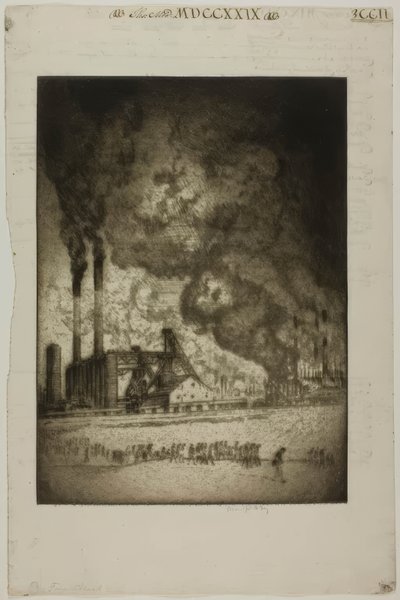 Chicago - Fünf Uhr - 92. Straße von Bror Julius Olsson Nordfeldt