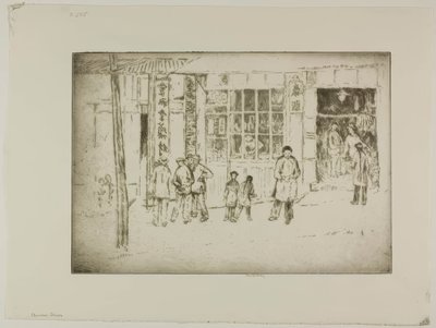 Chinatown Geschäfte von Bror Julius Olsson Nordfeldt