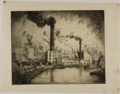 Ohne Titel (South Deering - Linkes Ufer) von Bror Julius Olsson Nordfeldt