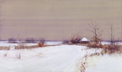 Schneeszene auf dem Land, ca. 1890 von Bruce Crane