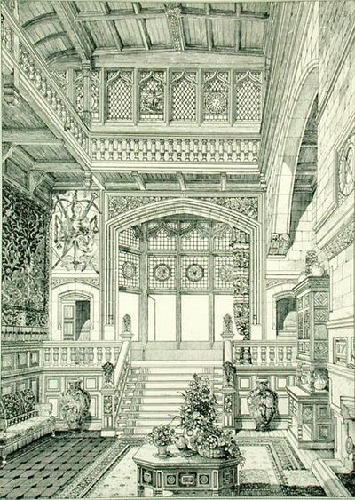 Halle und Treppenhaus, aus 