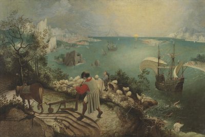 Landschaft mit dem Sturz des Ikarus, um 1560 von Bruegel