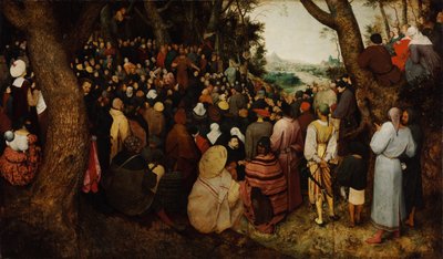 Die Predigt von Johannes dem Täufer von Bruegel