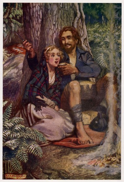"Gemütlich in einem Tal, wo niemand sehen konnte" von Byam (after) Shaw