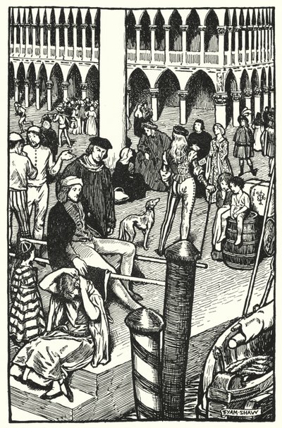 Illustration für The Cloister and The Hearth von Charles Reade (Lithografie) von Byam (after) Shaw