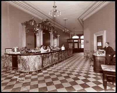 Bar im Gilsey House, Broadway und 29th Street, New York, 1900 oder 1901 von Byron Company