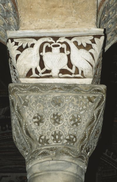 Dekoriertes Kapitell aus dem Inneren von Byzantine School