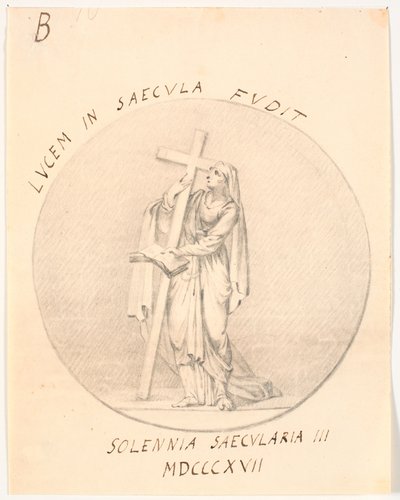 Medaillon mit allegorischer Frauenfigur von C.A. Lorentzen