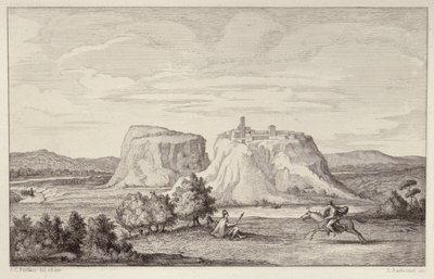 Imaginäre Ansicht des frühen Roms, graviert von B.Barloccini, 1849 von C.C Perkins