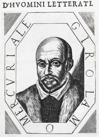 Porträt von Girolamo Mercuriale (1530-1606), italienischer Arzt und Philosoph, Tuschzeichnung von J.B. and Brown J. Rowbotham
