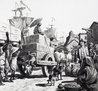 Eine Warenlieferung an die Lagerhäuser der Ostindien-Kompanie von C.L. Doughty