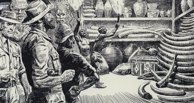 Illustration für König Salomons Minen von C.L. Doughty