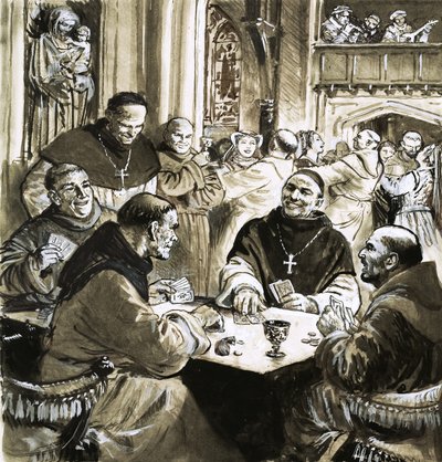 Mönche und Nonnen beim Feiern von C.L. Doughty