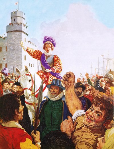 Königin Elizabeth I. hält ihre Armada-Rede von C.L. Doughty