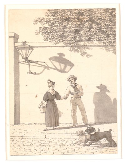 Ein Matrose verabschiedet sich von seinem Mädchen von Christoffer Wilhelm Eckersberg