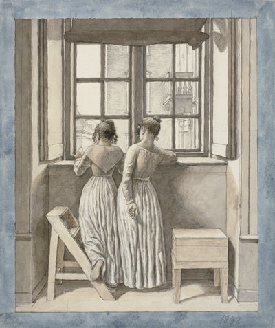 Am Fenster im Atelier des Künstlers von Christoffer Wilhelm Eckersberg