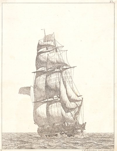 Ein nordamerikanischer Schoner von Christoffer Wilhelm Eckersberg