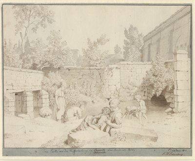 Ansicht der römischen Wasserleitung in Arcueil, Paris von Christoffer Wilhelm Eckersberg