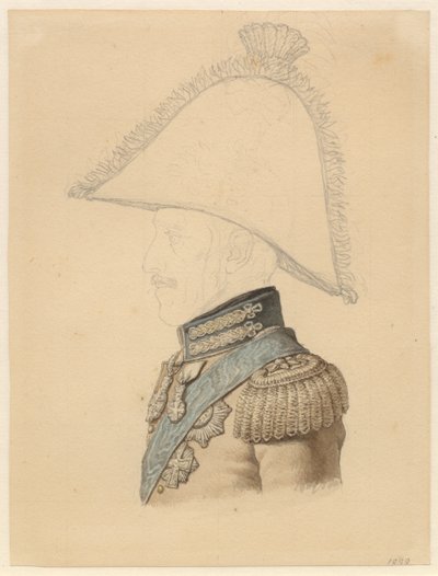 Porträt von Frederik VI im Profil nach links von Christoffer Wilhelm Eckersberg