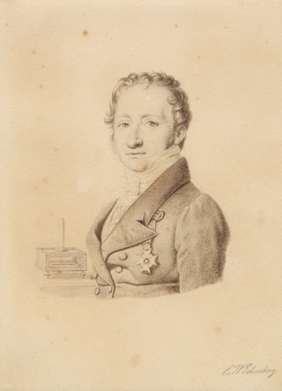 Porträt des norwegischen Physikers Christoffer Hansteen. Brustbild en face links von Christoffer Wilhelm Eckersberg