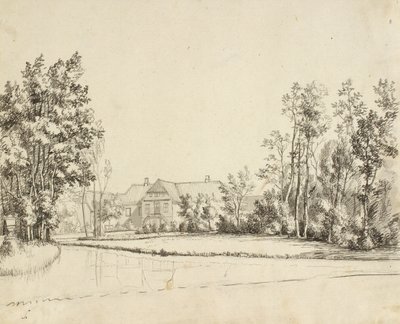 Sanderumgaard vom Garten aus gesehen von Christoffer Wilhelm Eckersberg