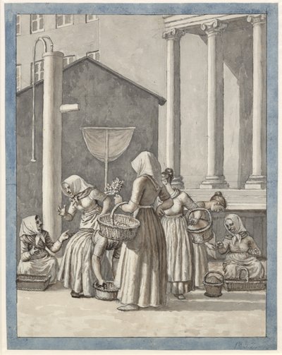 Marktfrauen in Kopenhagen von Christoffer Wilhelm Eckersberg