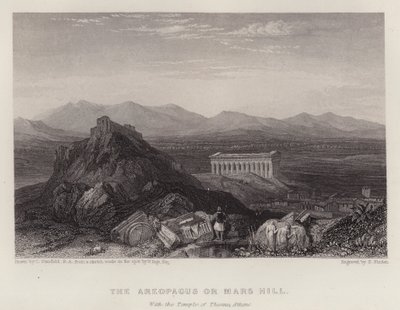 Der Areopag oder Mars-Hügel, mit dem Theseustempel in Athen von C. (after) Stanfield
