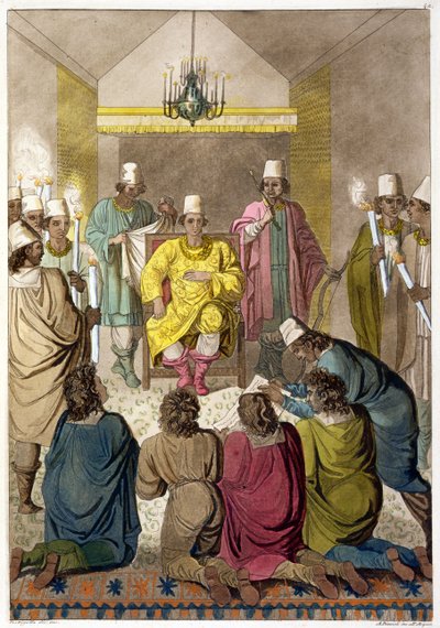 Don Alvaro, König der Kongolesen auf seinem Thron, Platte 42 aus 