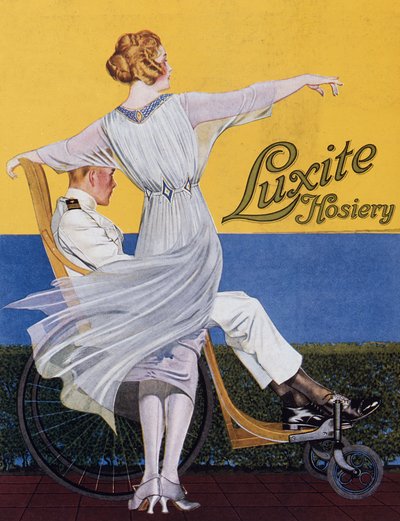 Werbung für Luxite Strümpfe, aus der Vogue Zeitschrift, 1919 von C. Coles Phillips