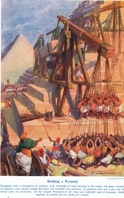 Bau einer Pyramide, Illustration aus 