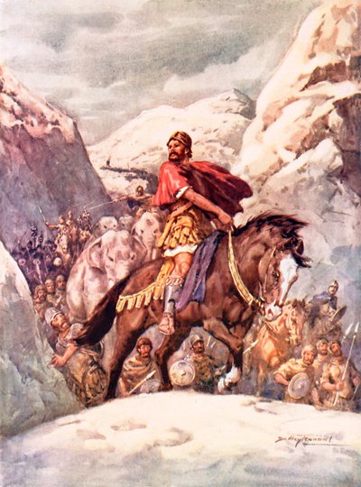 Hannibal überquert die mächtigen Alpen von C. Dudley Tennant