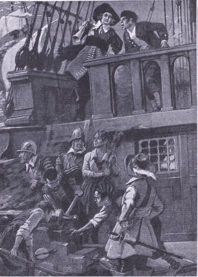 Wie General Blake Seeschlachten kämpfte, Illustration aus 