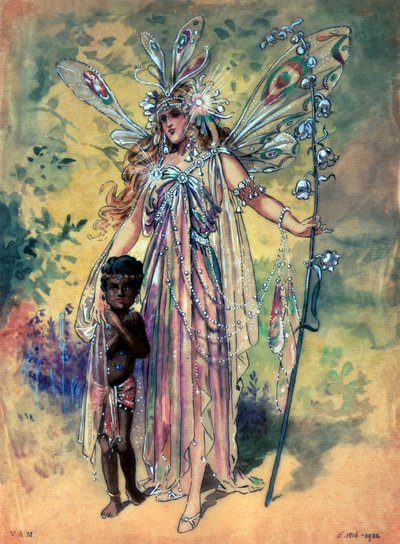 Titania, Kostümentwurf für Ein Sommernachtstraum, produziert von R. Courtneidge am Princes Theatre, Manchester von C. Wilhelm