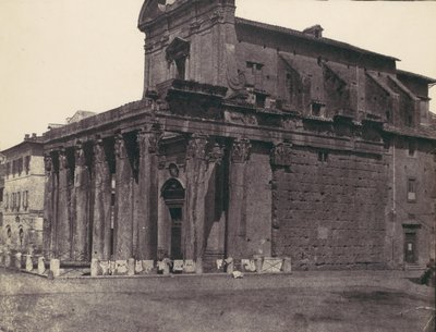 Tempel des Antonius und Faustina, San Lorenzo in Miranda, Rom, 1850er Jahre von Calvert Jones