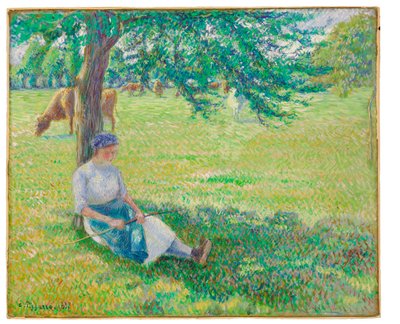Cowgirl, Eragny, 1887 von Camille Jacob Pissarro