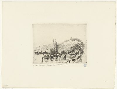 Landschaft bei Rouen von Camille Jacob Pissarro